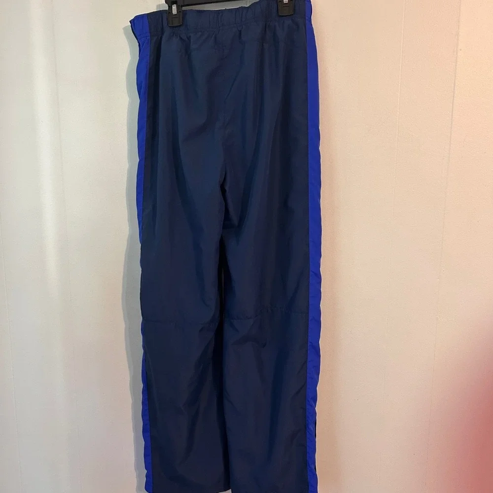 Starter Mens Track Pants Navy Blue Mesh Lined Windbreaker Ankle Zip Small 28-30